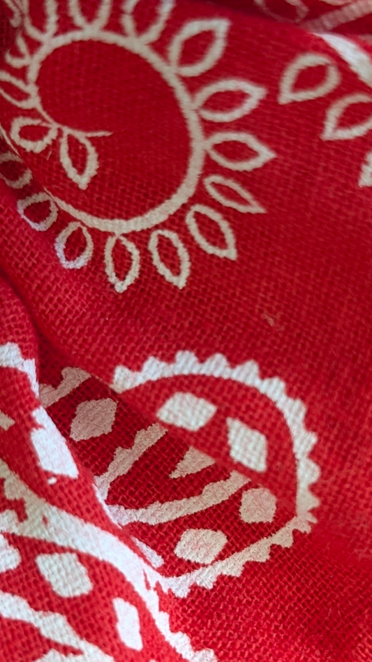 Red Bandana Scrunchie