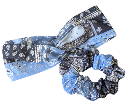 Bandana Style Hairband & Scrunchie set