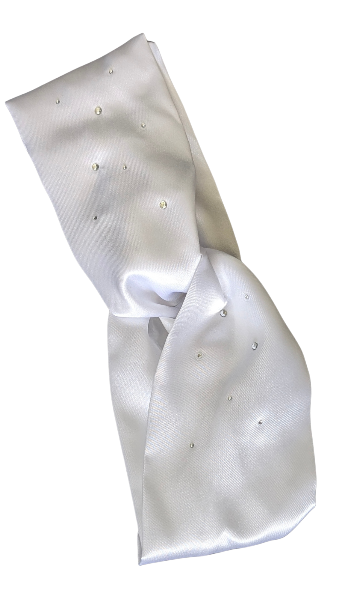 Headband white with crystals