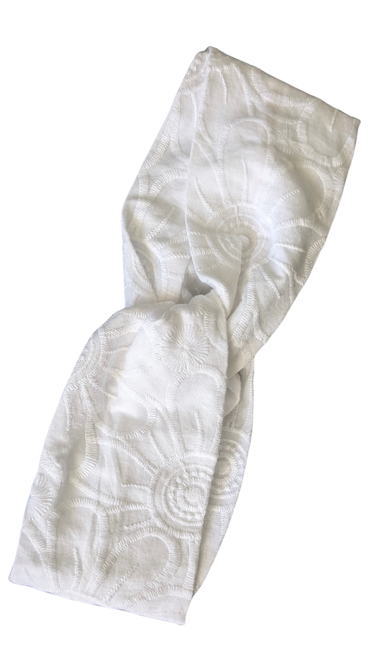 White Twisted Headband